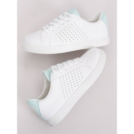 Weiße Damen Sneaker WB807 WHITE / L.BLUE 1