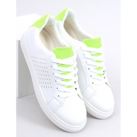 Weiße Damen Sneaker WB807 WEISS / GRÜN 1