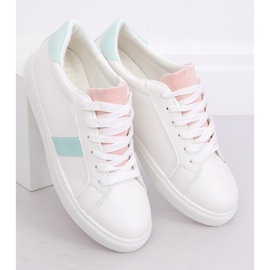 Weiße Damen Sneaker WB811 WHITE / PINK 1