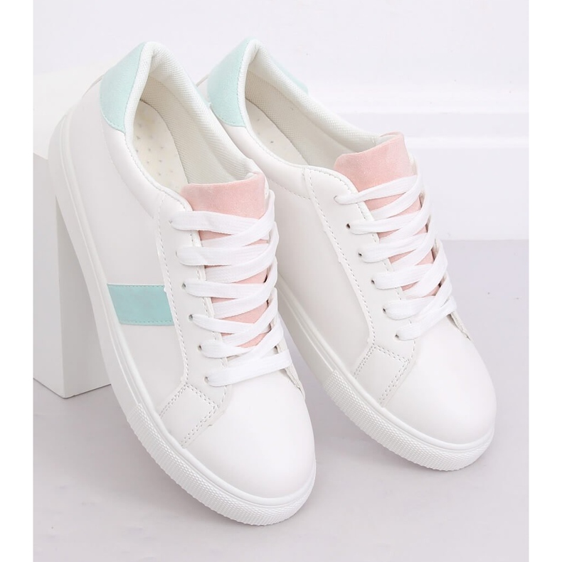 Weiße Damen Sneaker WB811 WHITE / PINK 1