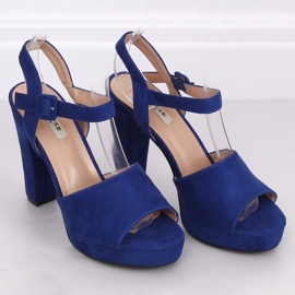 Hochhackige Sandalen 9R16 Blau marineblau mehrfarbig 1