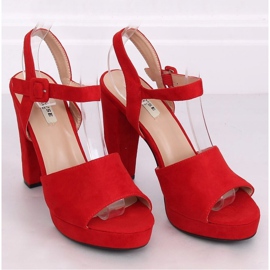 Rote Sandalen mit hohem Absatz 9R16 Rot 1