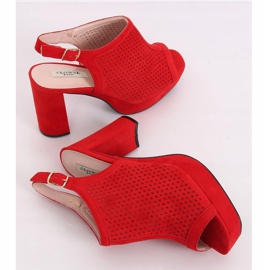 Rote durchbrochene High Heels 9R82 Rot 2
