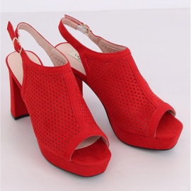 Rote durchbrochene High Heels 9R82 Rot 1