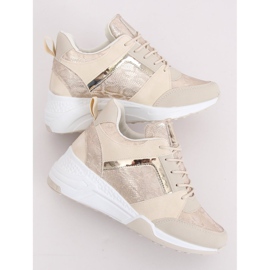 Beige Keilsneaker YL-33 Beige 1