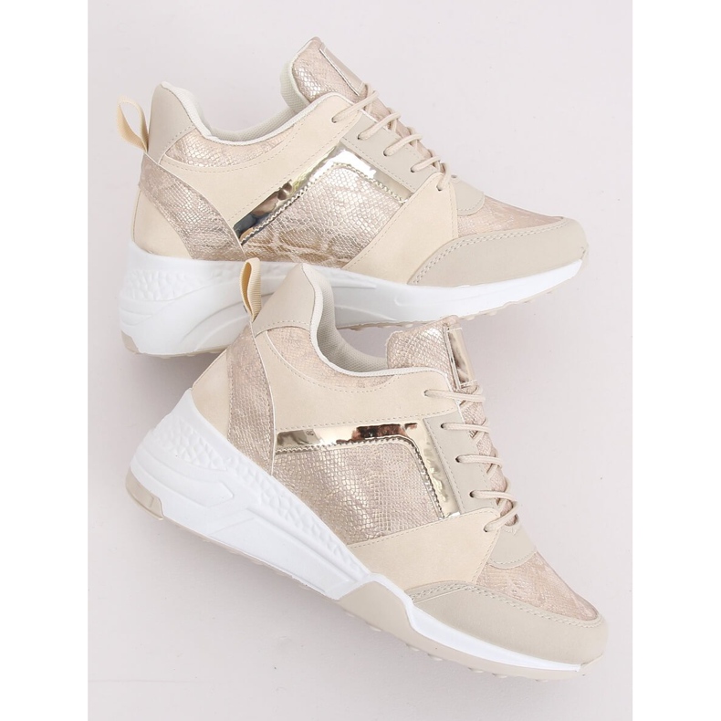 Beige Keilsneaker YL-33 Beige 1