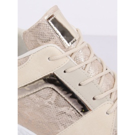 Beige Keilsneaker YL-33 Beige 2