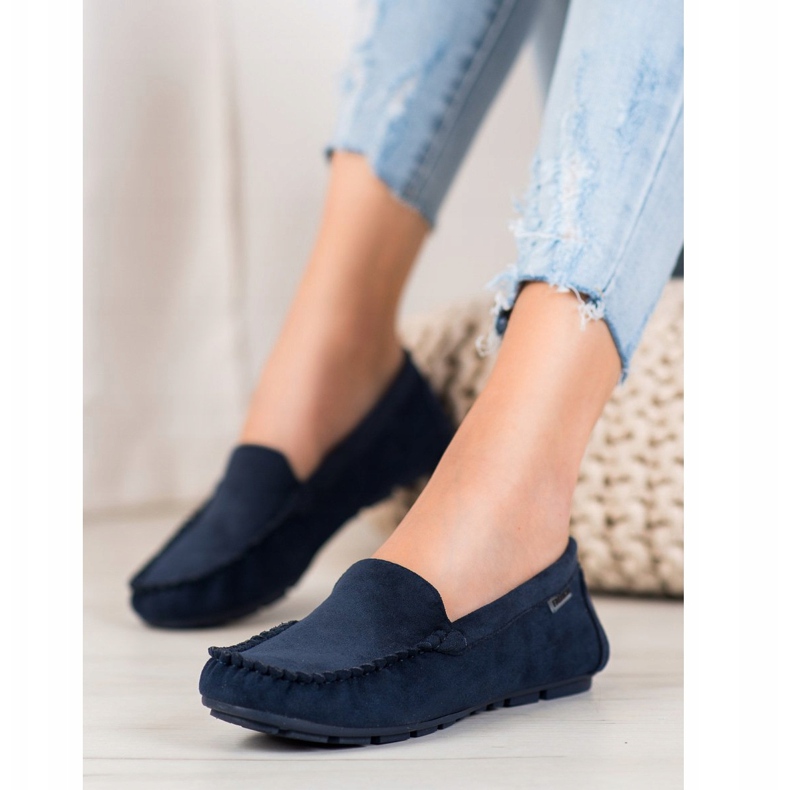 Klassische VINCEZA Loafer blau 1