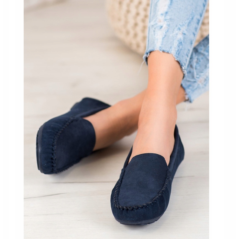 Klassische VINCEZA Loafer blau 2