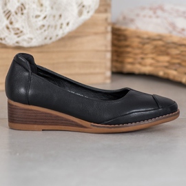 Vinceza Lässige Pumps mit Keilabsatz schwarz 1