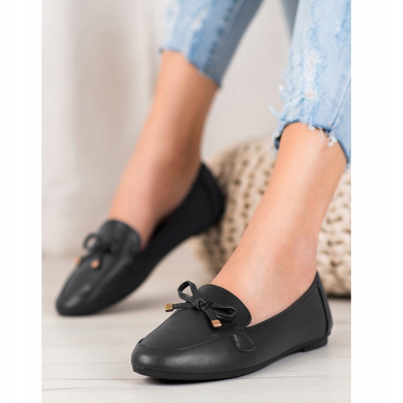 Clowse Elegante schwarze Ballerinas 1