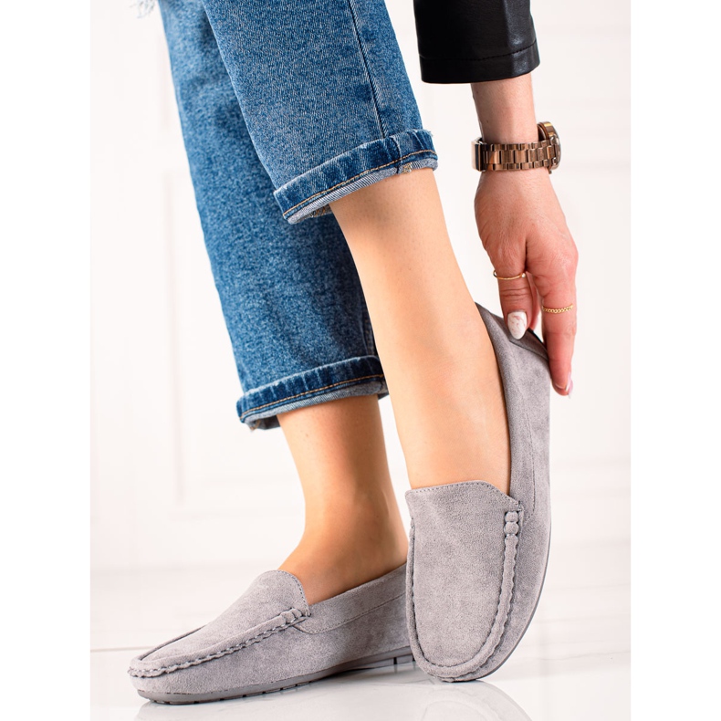 Evento Bequeme Wildleder-Loafer grau 1
