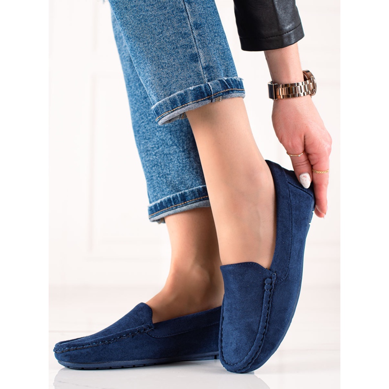Evento Bequeme Wildleder-Loafer blau 1