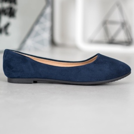 Klassische VINCEZA Ballerinas aus Wildleder blau 1