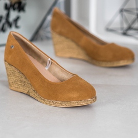 Filippo Keilpumps aus Leder braun 1