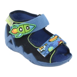 Befado Kinderhausschuhe 250P091 Marineblau 1