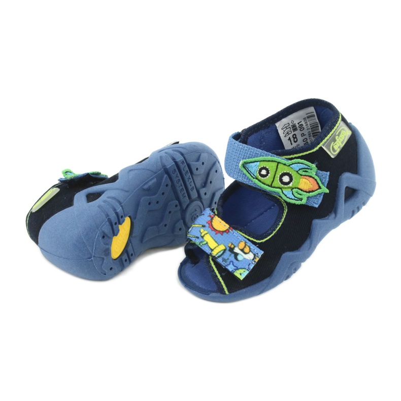 Befado Kinderhausschuhe 250P091 Marineblau 5