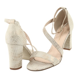 Gladiatorensandalen Sergio Leone SK870 beige golden 6