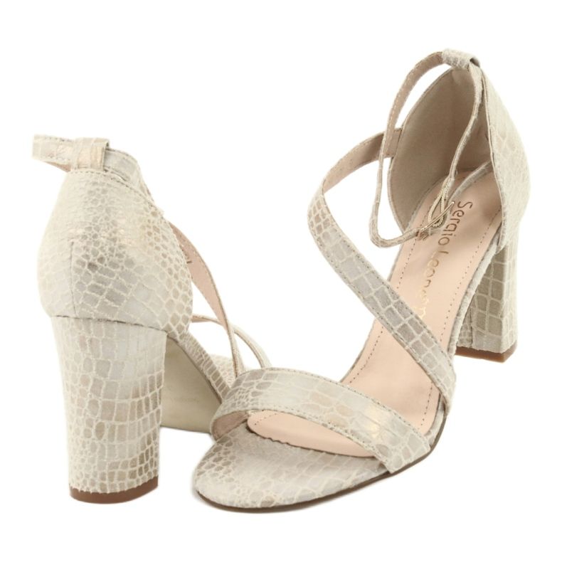 Gladiatorensandalen Sergio Leone SK870 beige golden 6