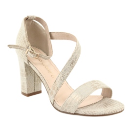 Gladiatorensandalen Sergio Leone SK870 beige golden 3