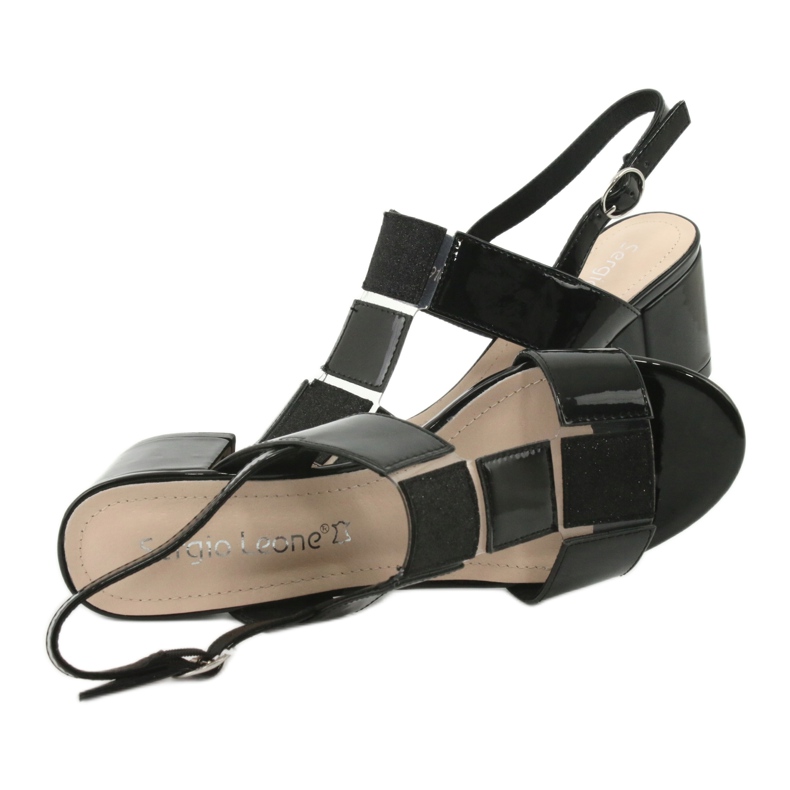 Sandalen mit niedrigem Absatz Sergio Leone SK910 schwarz 7
