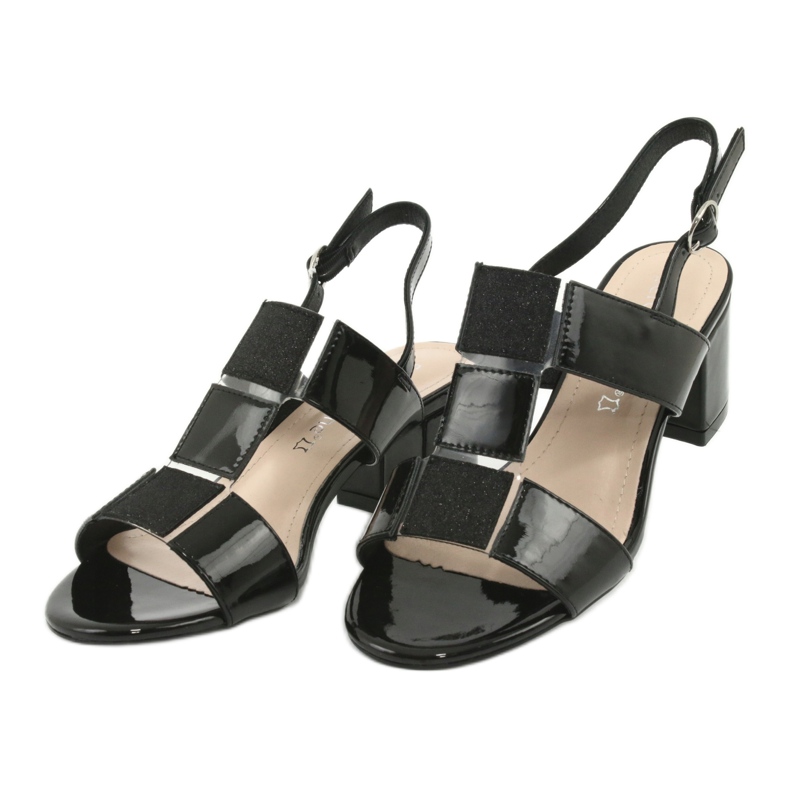 Sandalen mit niedrigem Absatz Sergio Leone SK910 schwarz 5