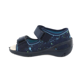Befado Kinderschuhe PU 065P131 marineblau blau grün 2