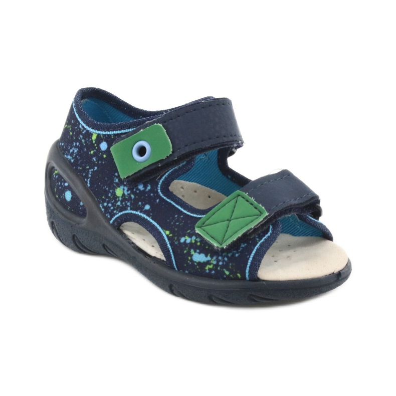 Befado Kinderschuhe PU 065P131 marineblau blau grün 1