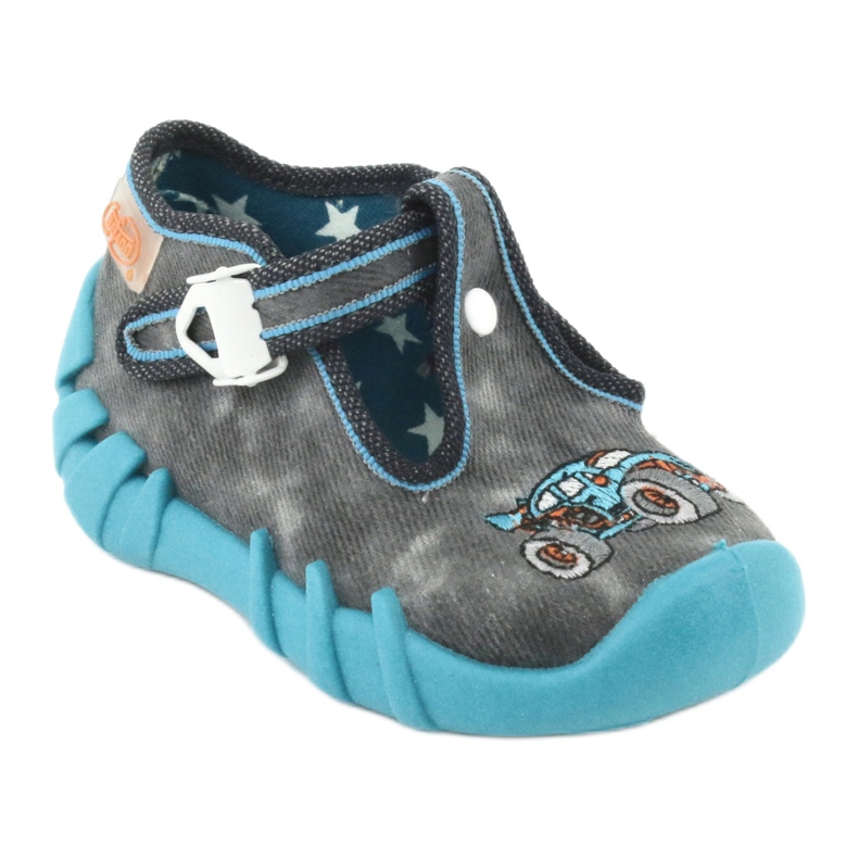 Befado Kinderschuhe 110P314 grau blau 1