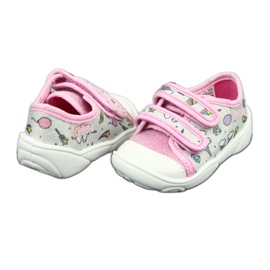 Befado Kinderschuhe 907P115 rosa grau mehrfarbig 2
