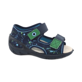 Befado Kinderschuhe PU 065X131 navy blau blau grün 2