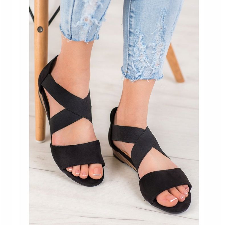 VINCEZA Slip-On-Sandalen schwarz 1