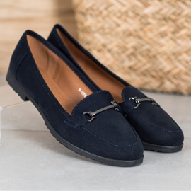Miss Laura Marineblaue Wildlederschuhe 1