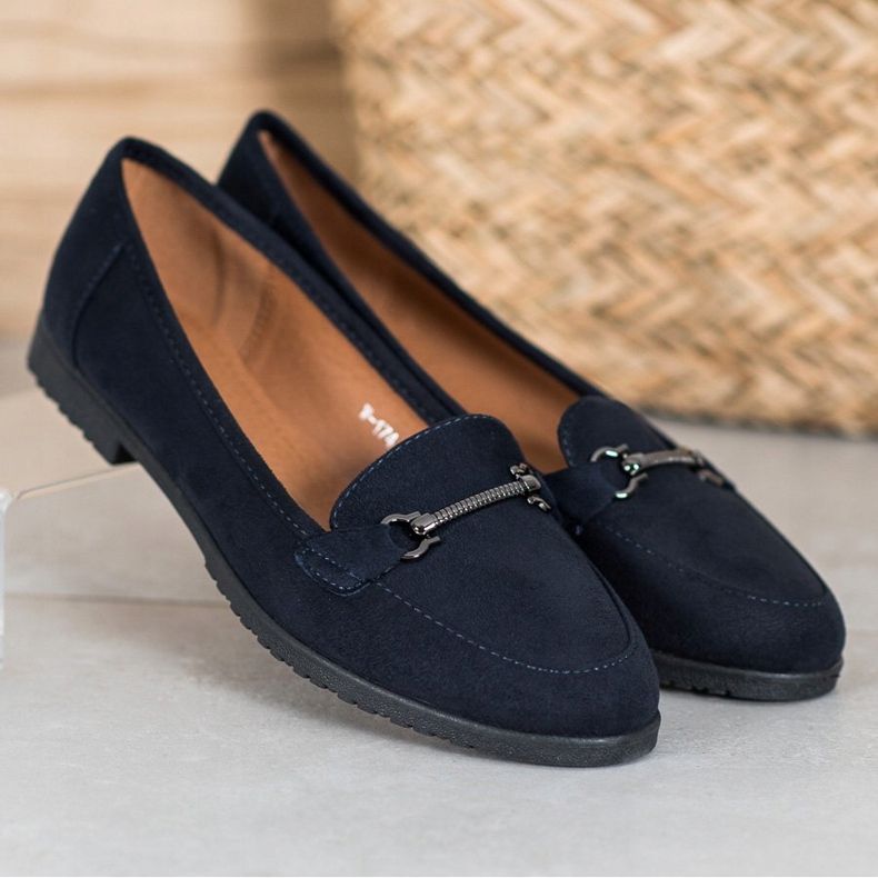 Miss Laura Marineblaue Wildlederschuhe 1