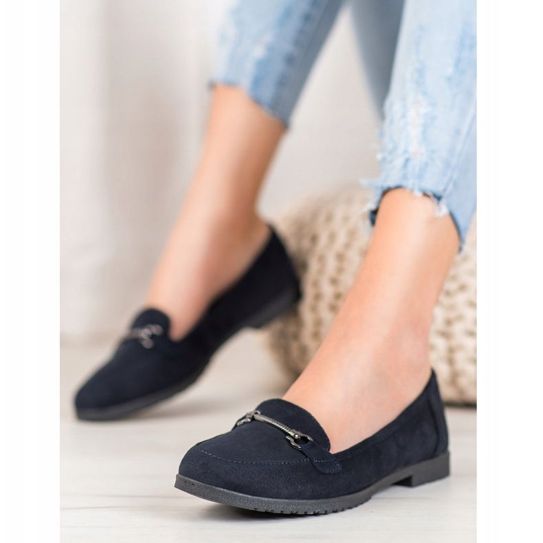 Miss Laura Marineblaue Wildlederschuhe 2