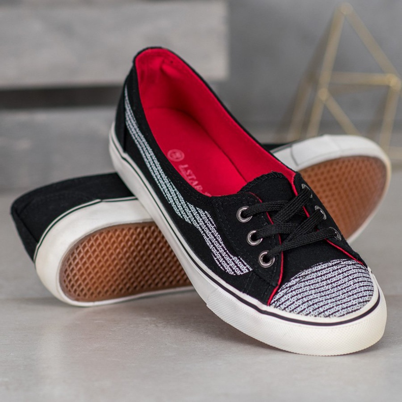 J. Star Schwarze Turnschuhe 1