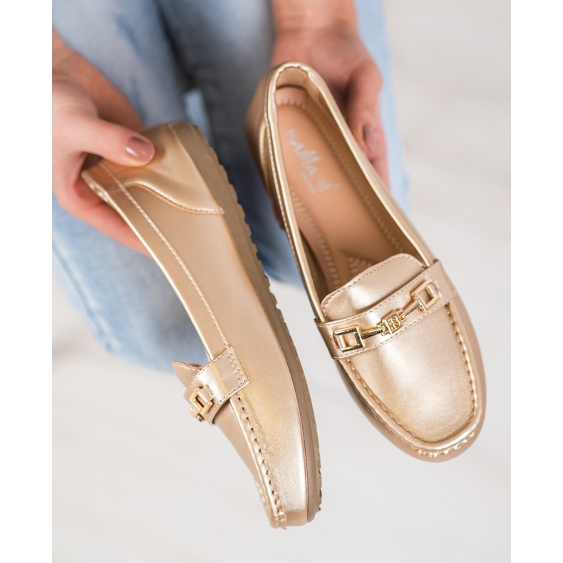 Fama Elegante goldene Loafer 1