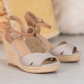 J. Star Leichte Keilsandalen beige 1
