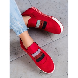 Ideal Shoes Slip-on-Sneaker mit Reißverschluss rot 1