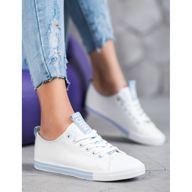 SHELOVET Sneakers mit Öko-Leder Nice weiß 1