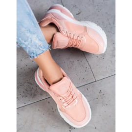 SHELOVET Stylische Sneaker mit Mesh rosa 1