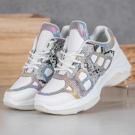 Bona Sneaker mit bunten Einsätzen weiß mehrfarbig 1