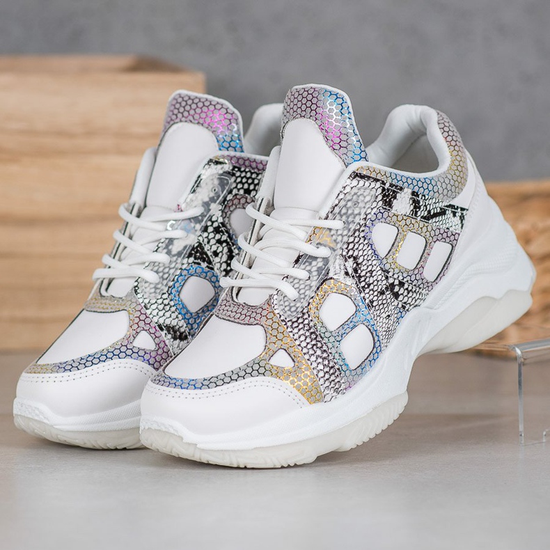 Bona Sneaker mit bunten Einsätzen weiß mehrfarbig 1