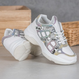 Bona Sneaker mit bunten Einsätzen weiß mehrfarbig 2