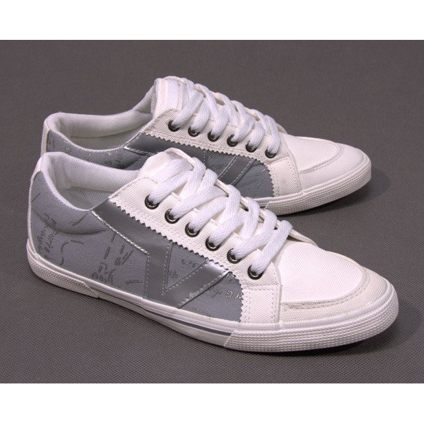 Material Sneakers A961 Weiß grau 2