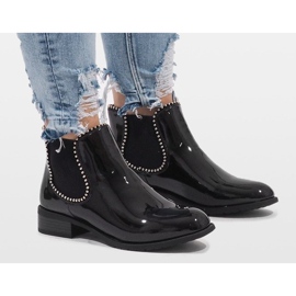 Schwarze Lackstiefel BO-237 # 2