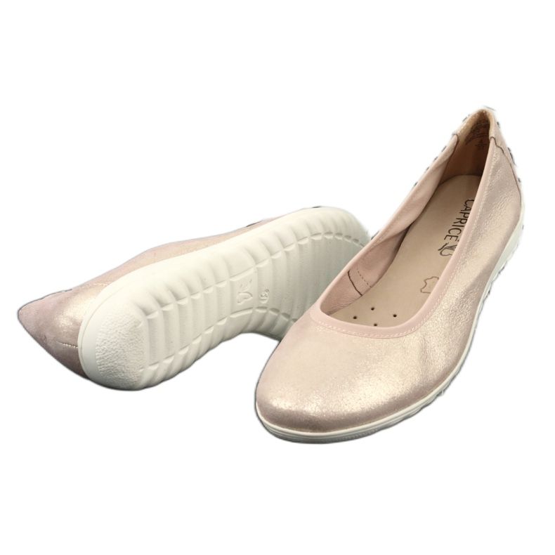 Caprice Rose Metallic Ballerinas 22142 rosa gelb 3