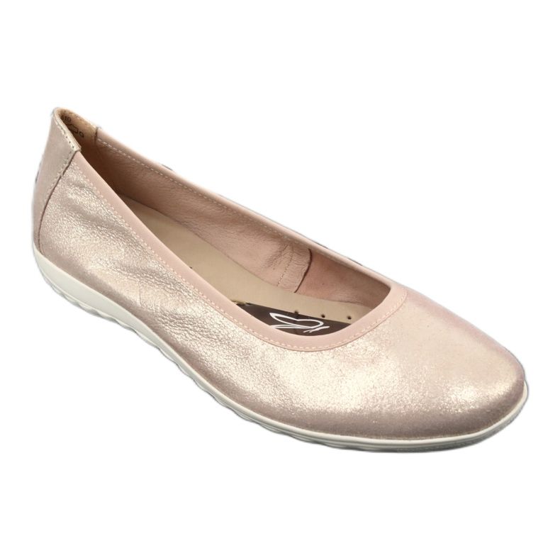 Caprice Rose Metallic Ballerinas 22142 rosa gelb 1