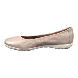 Caprice Rose Metallic Ballerinas 22142 rosa gelb 2