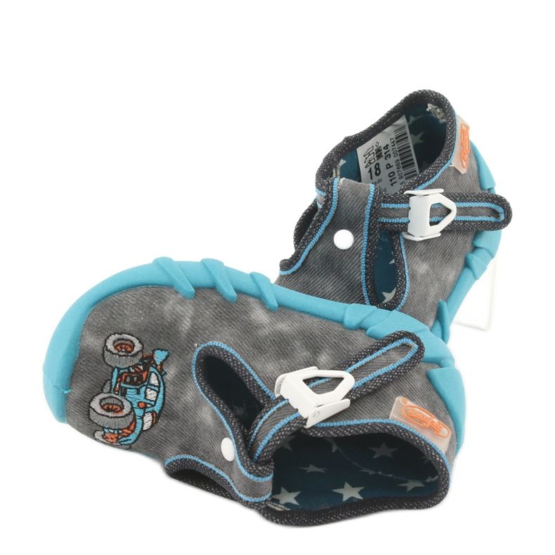 Befado Kinderschuhe 110P314 blau grau 4